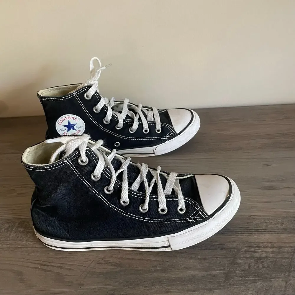 Converse Chuck Taylor All Star Youth 3 High Top Sneakers Black Silver Lot 2